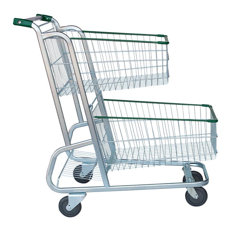 Carrinho Duplo Cesto 130L