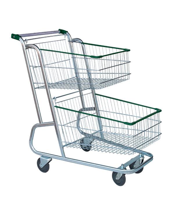 Carrinho Duplo Cesto 130L