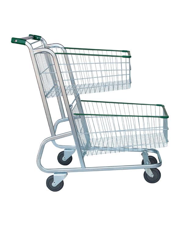 Carrinho Duplo Cesto 130L