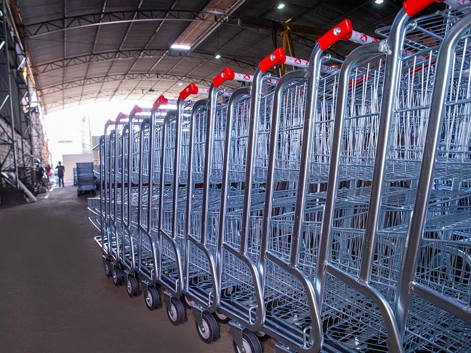 Carrinhos de supermercado com entrega rápida