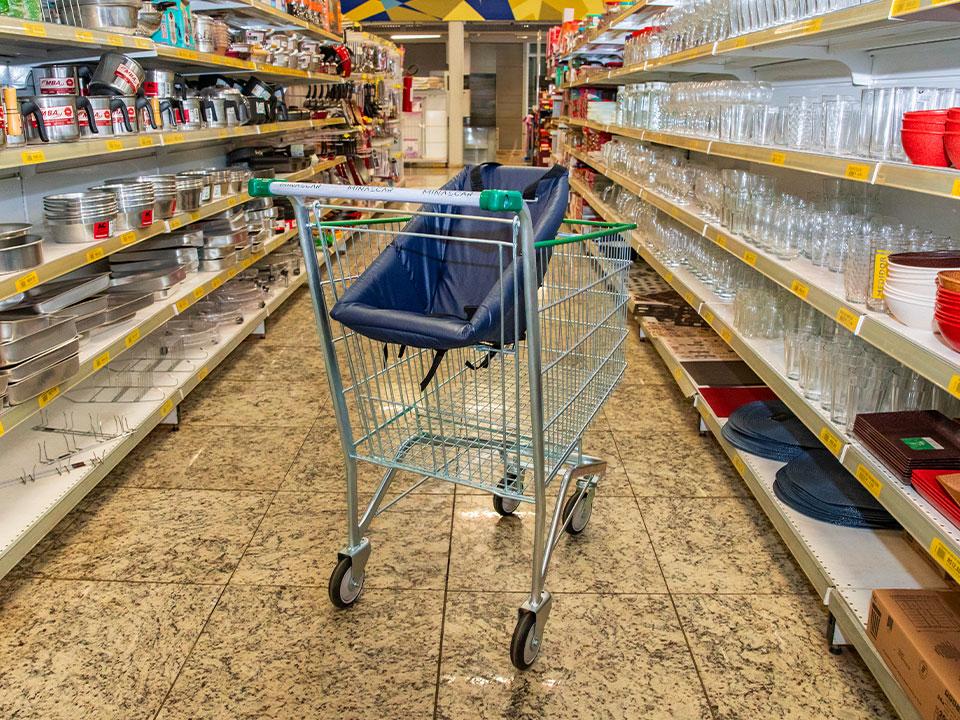 Carrinho com bebê conforto para experiência familiar