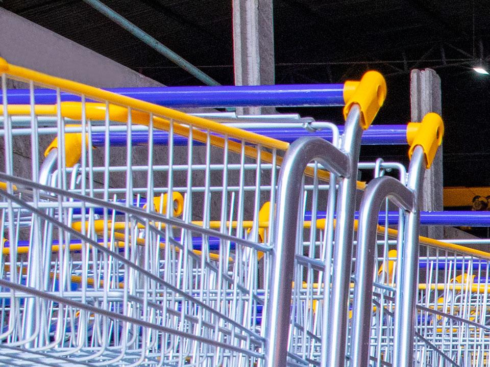 Punhais reforçados para carrinhos de transporte comercial